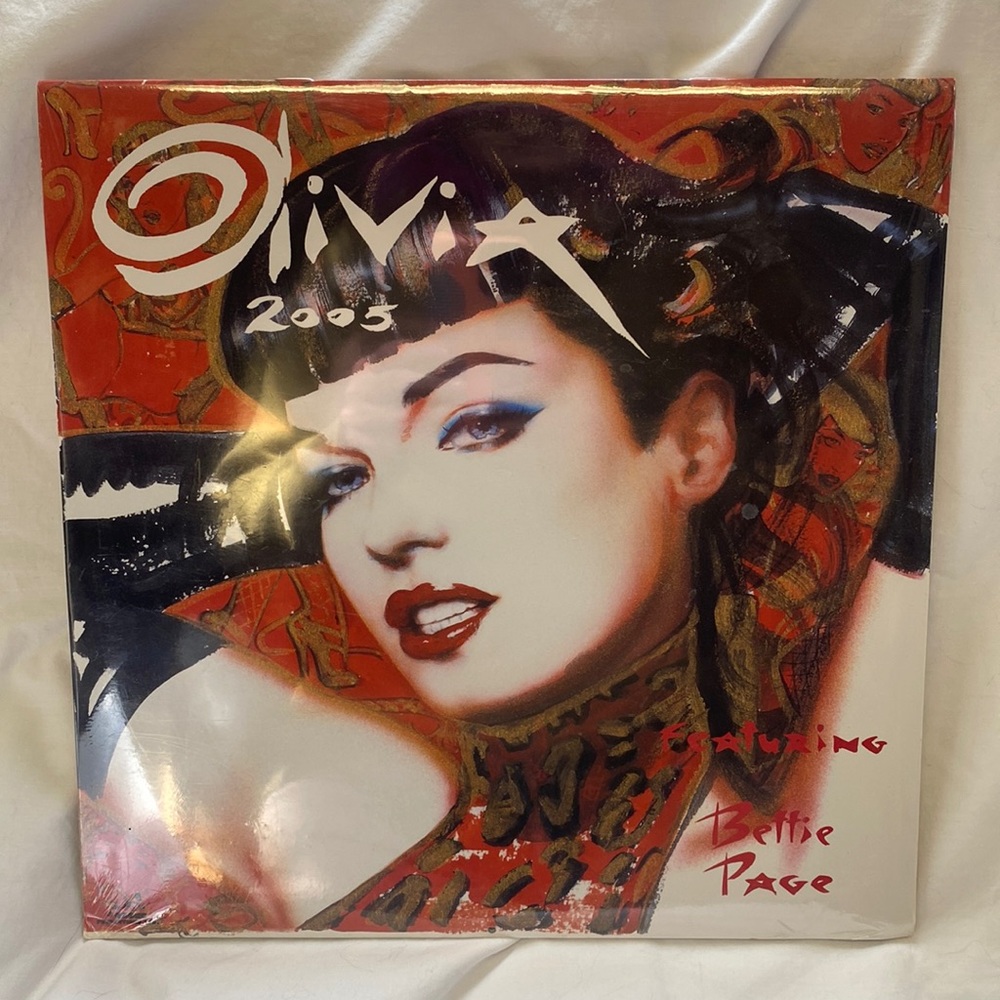 Sealed Bettie Page calendar, pinup and risqué artwork ,  2005 collectible